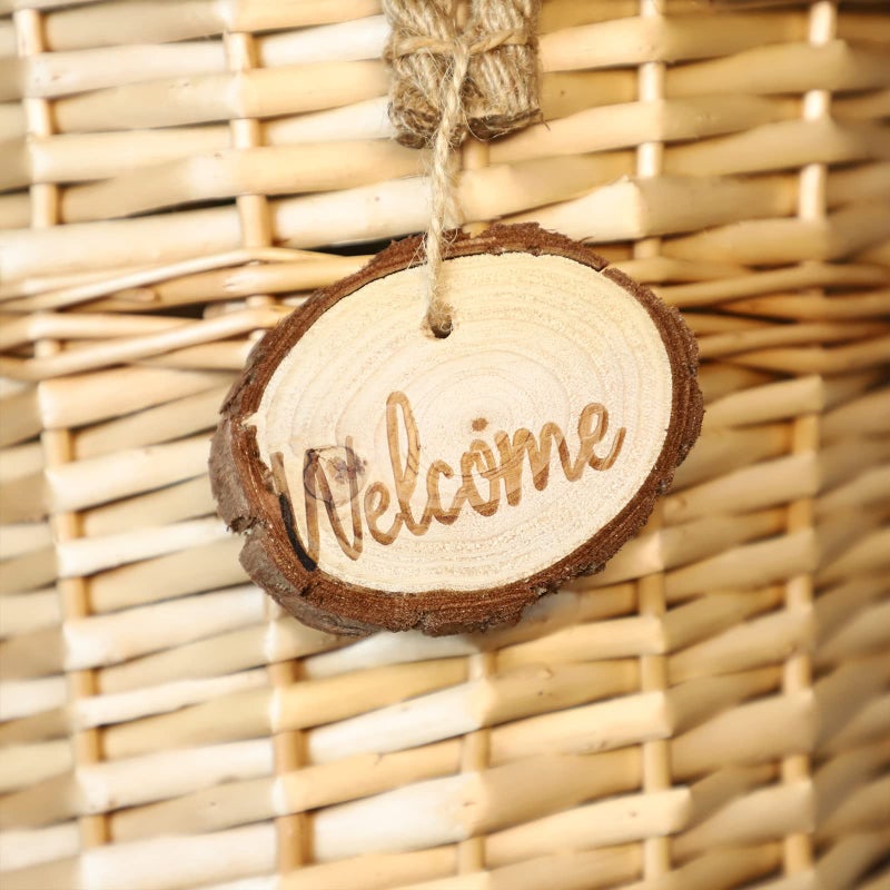 SHCMSADO Woven Wicker Hanging Basket Door Hanging Basket Wall Decorations for Home Garden Farmhouse (original) - Image 4